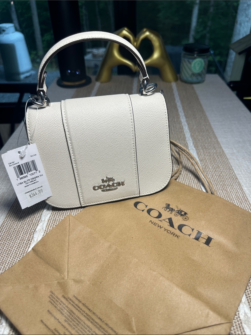 Coach Chalk Small Leather Top-Handle Satchel